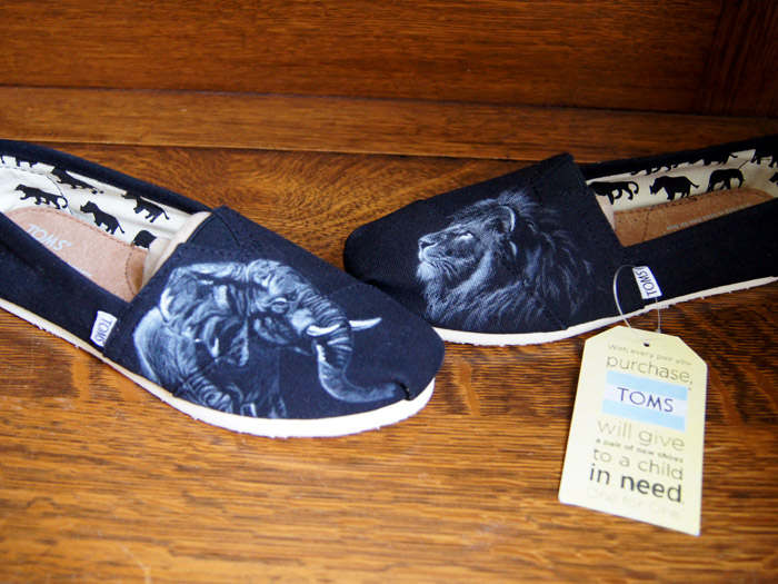 Custom Painted TOMS Shoes - Jared Emerson